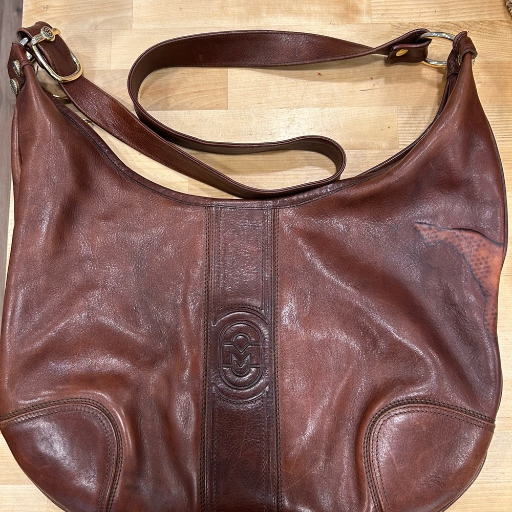 Marino Orlandi Multicolor Plaid Leather Bag